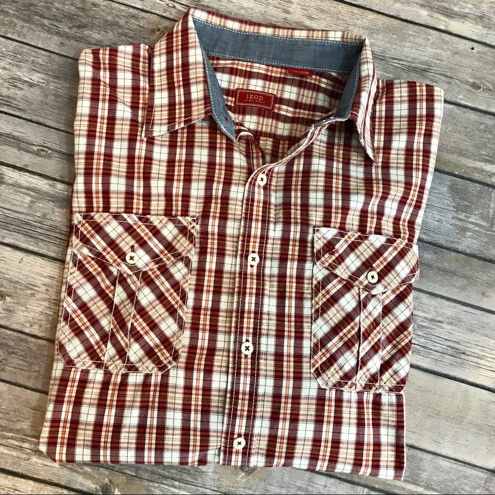 (SOLD) IZOD Casual Plaid Long-sleeve Button Down - Picture 2 of 6